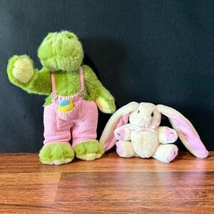 Easter Bunny and Frog Stuffed Animals